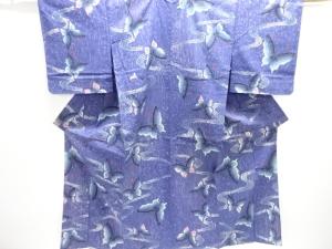 未使用品　流水に蝶模様浴衣